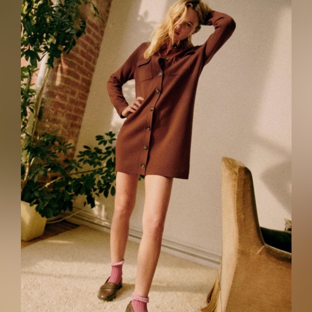 Sezane Bettina Dress in Light Chocolate!